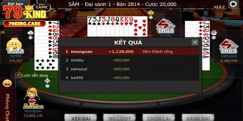 Giải thích luật cược bài Sâm Lốc 79KING mới nhất