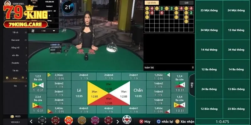 Gọi tên các kèo cược phổ biến trong game Fantan 79KING